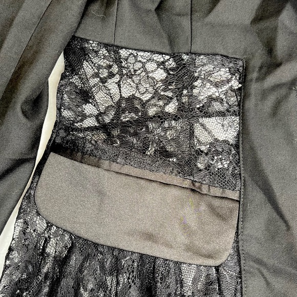 LILLY'S KLOSET Asymmetrical Lace Cut Out Fairy Goth Alternative Blazer Size M - Picture 5 of 12